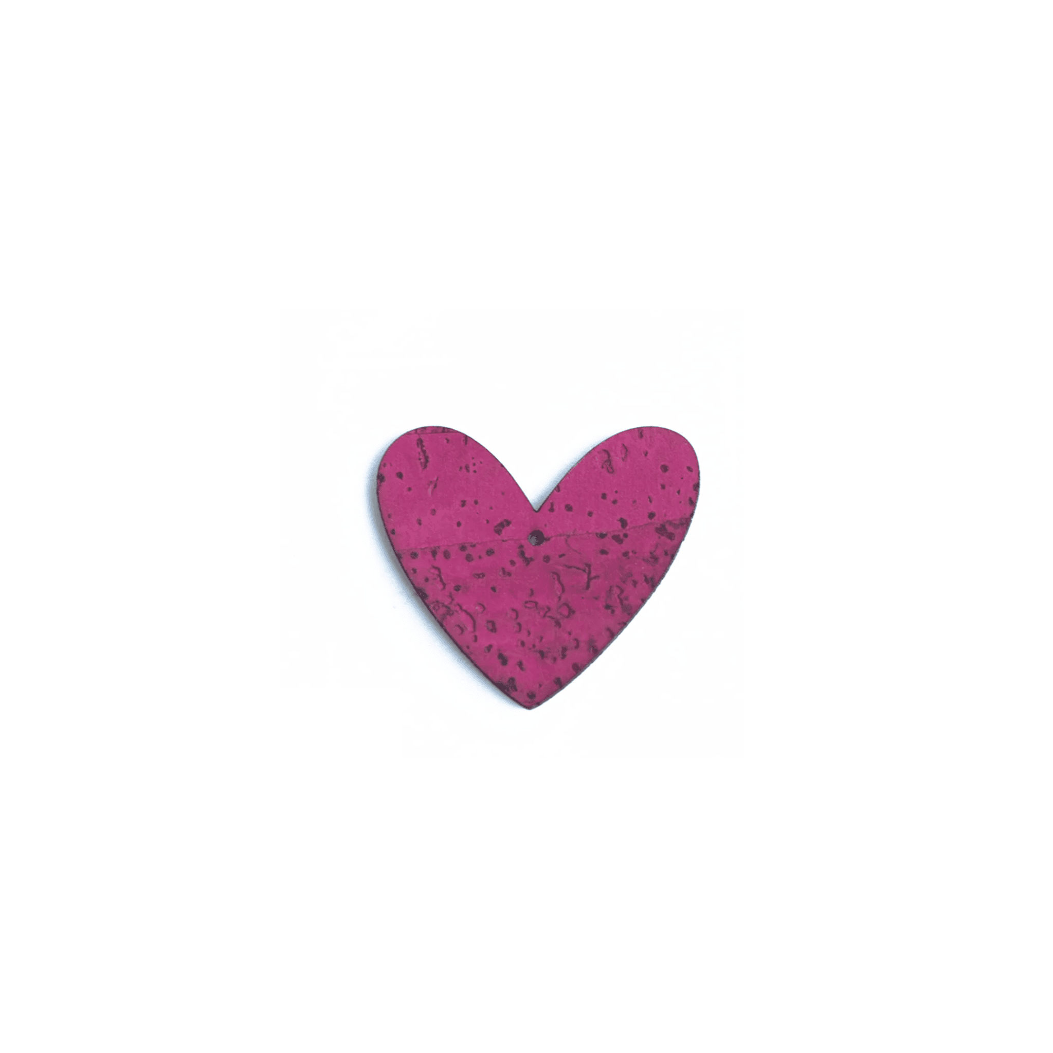 Breloque coeur rose à la pièce (grande)