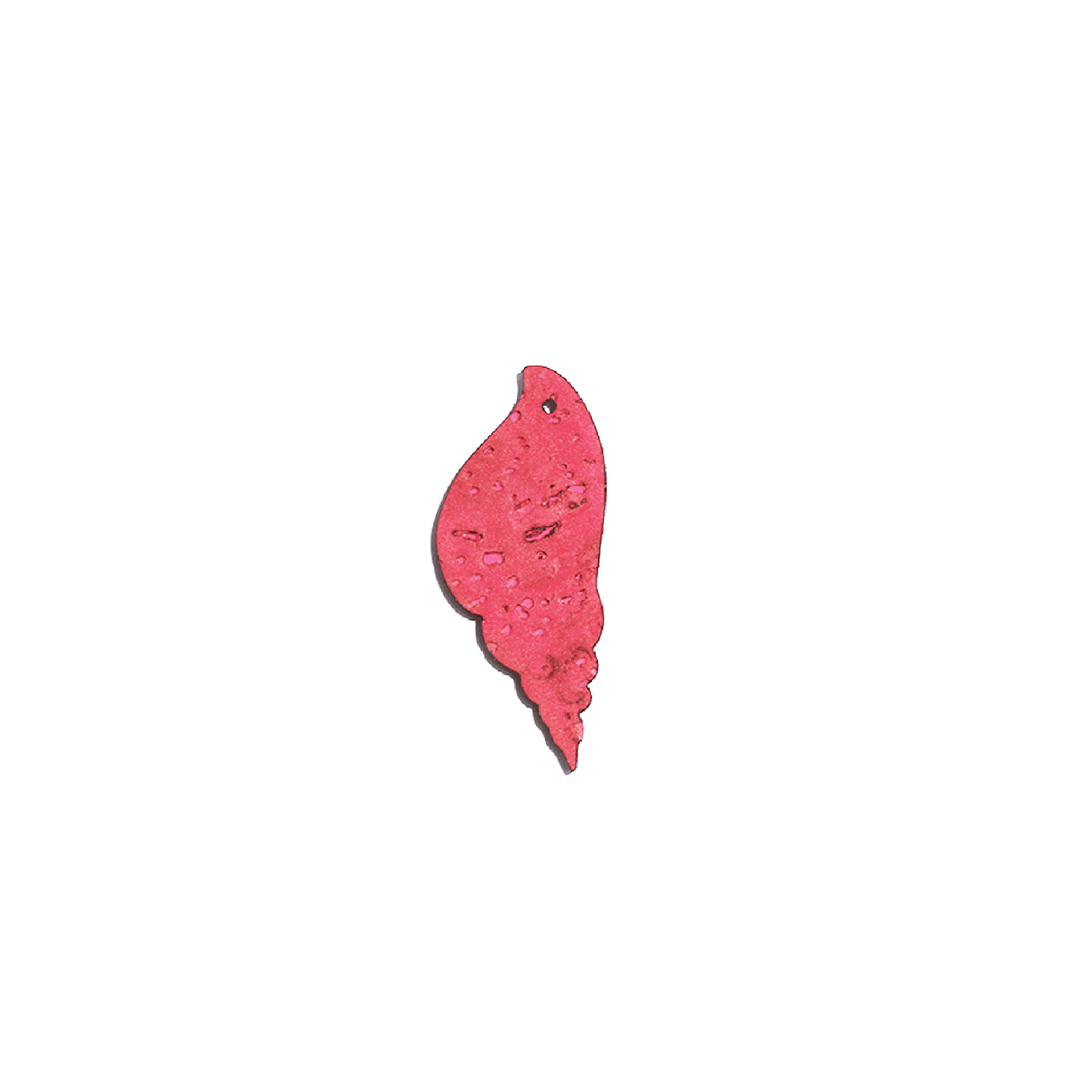 Breloque coquillage rose à la pièce (grande)