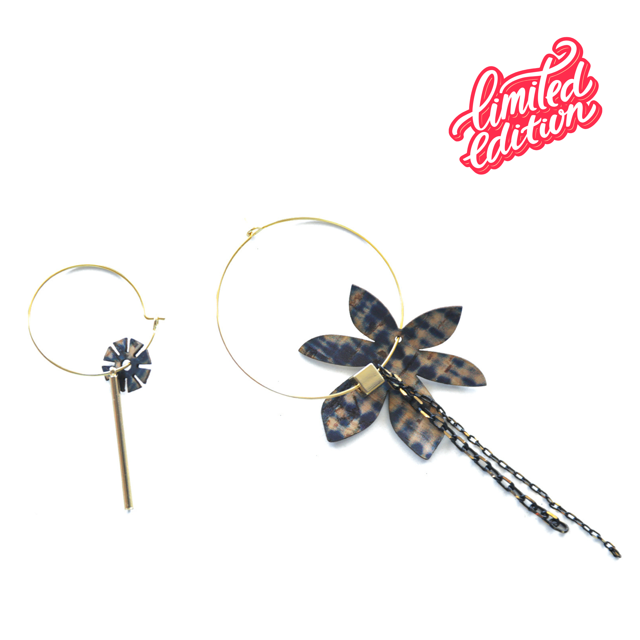 Boucles D'Oreilles Fantaisie Cercle Asymétrique, Argenté, Marque Fashion Together - Neuf Avec Étiquettes
