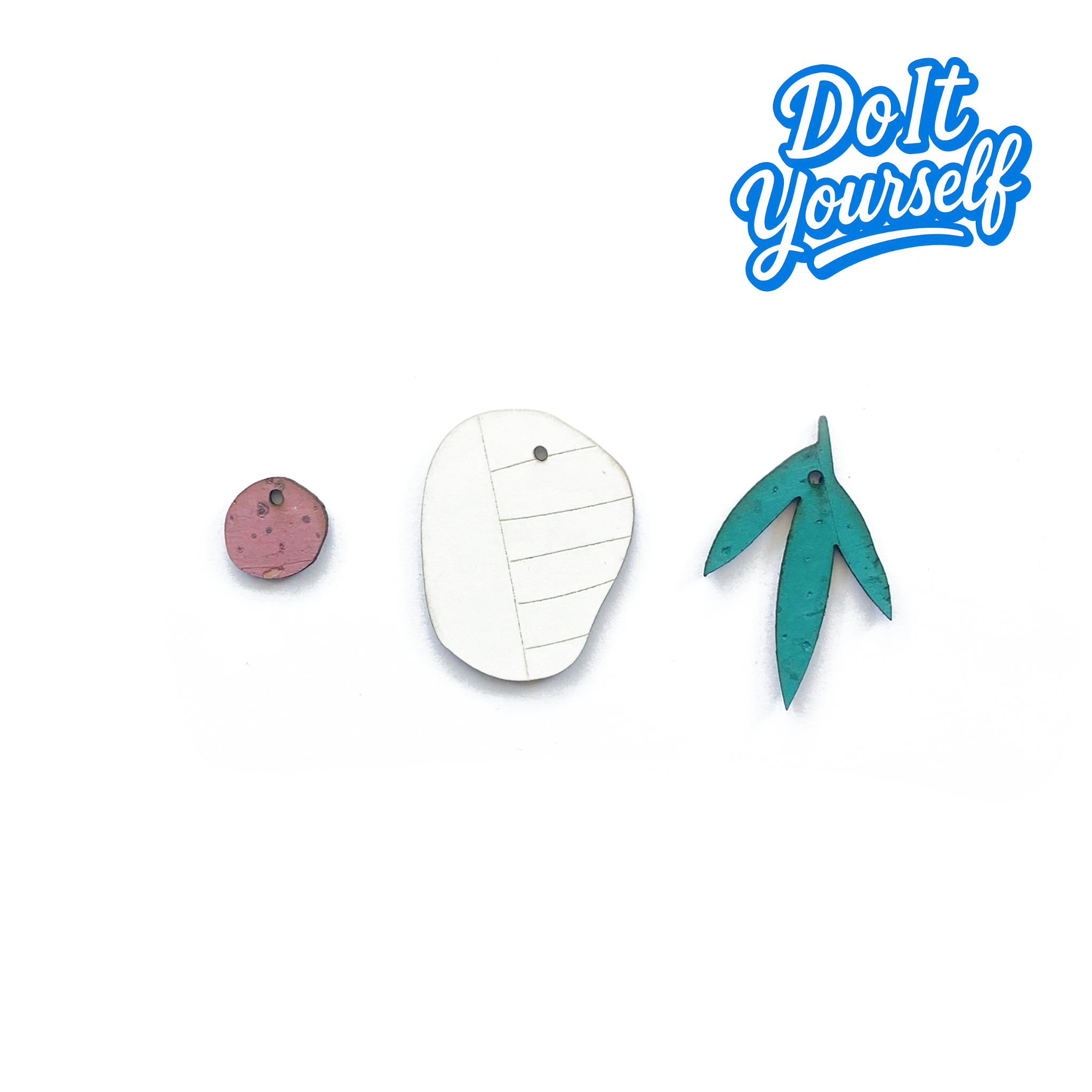 Créoles DIY Palma Matcha Paris – bijou à personnaliser en liège vert et bois clair, fabrication artisanale française