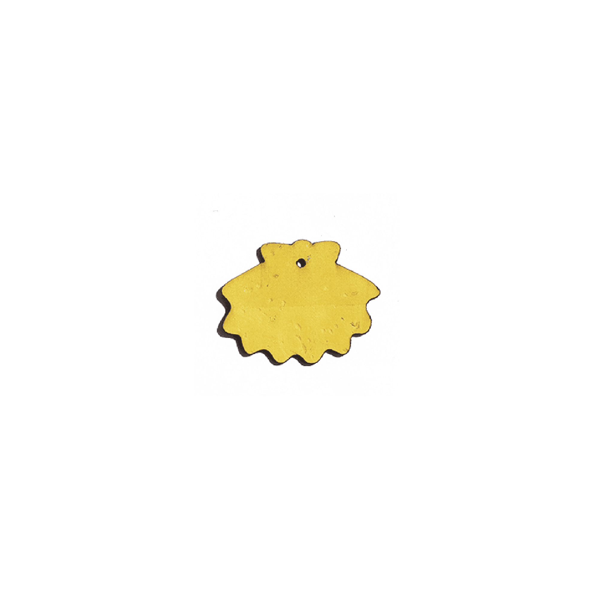 Breloque coquillage jaune à la pièce (moyenne)