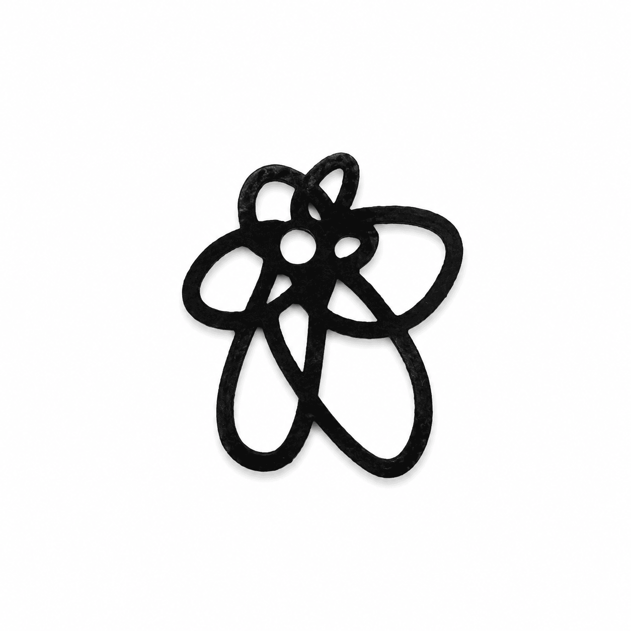 Breloque graphique noire pour boucles d'oreilles dépareillées, interchangeables