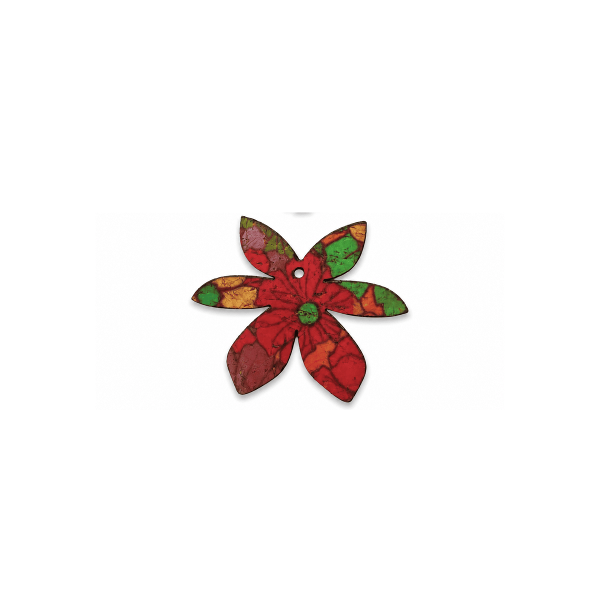 Breloque boucles d oreilles depareillees motif sienna rose et rouge