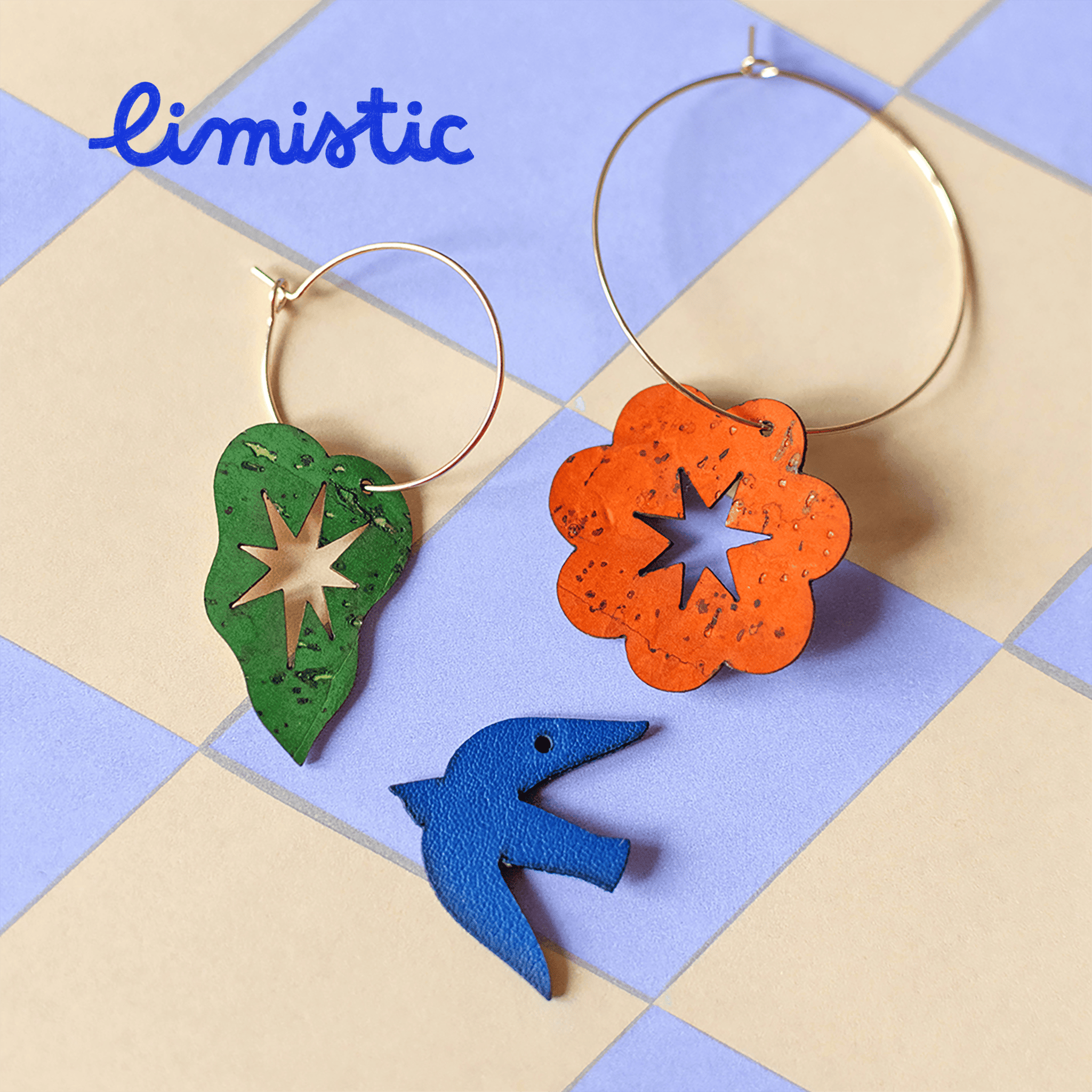 Coffret boucles d'oreilles dépareillées collab Limistic – boucles d'oreilles colorées et géométriques originales - édition limitée