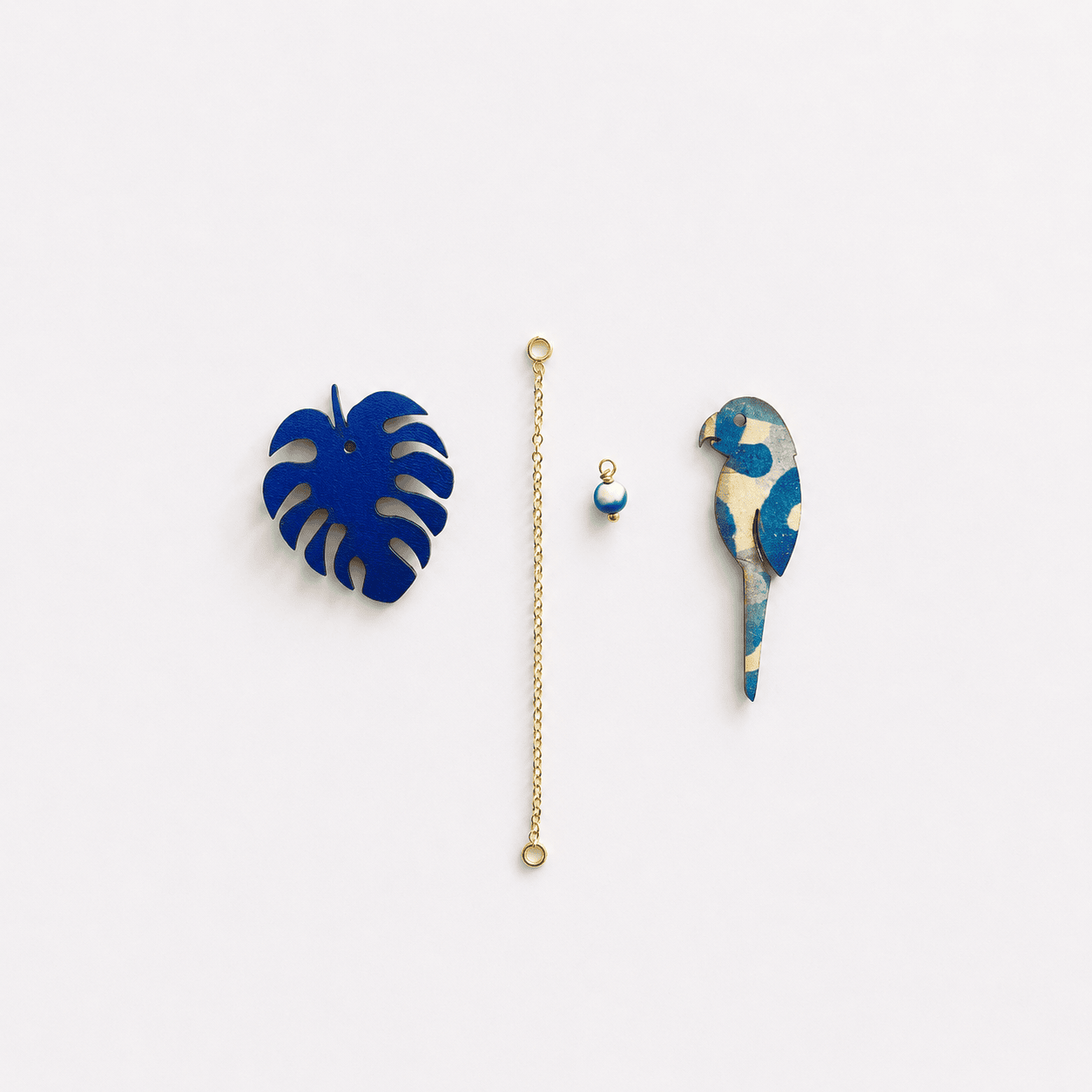 Breloques Massalia boucles d'oreilles dépareillées colorées pour l'été fabrication française