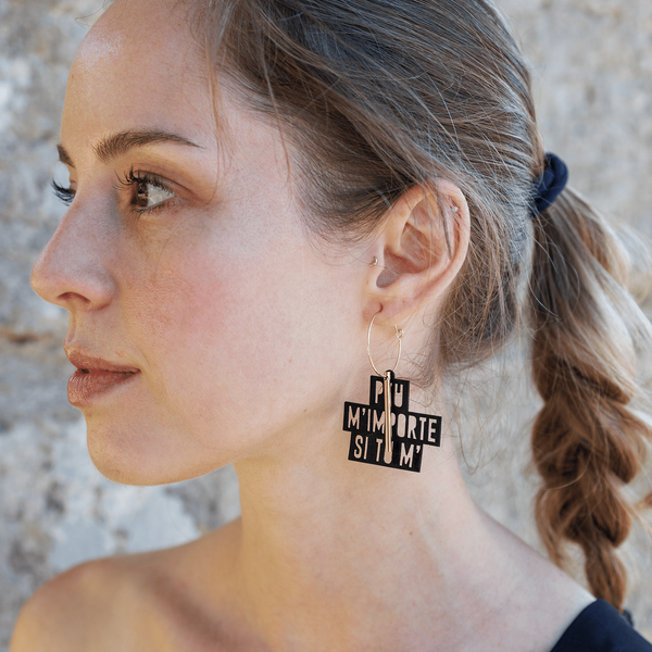 Boucles d'oreilles dépareillées cadeau de Saint Valentin chanson Edith Piaf