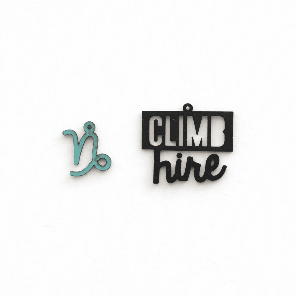 Breloques signe astrologique Capricorne avec message Climb higher, pour boucles d’oreilles dépareillées Matcha