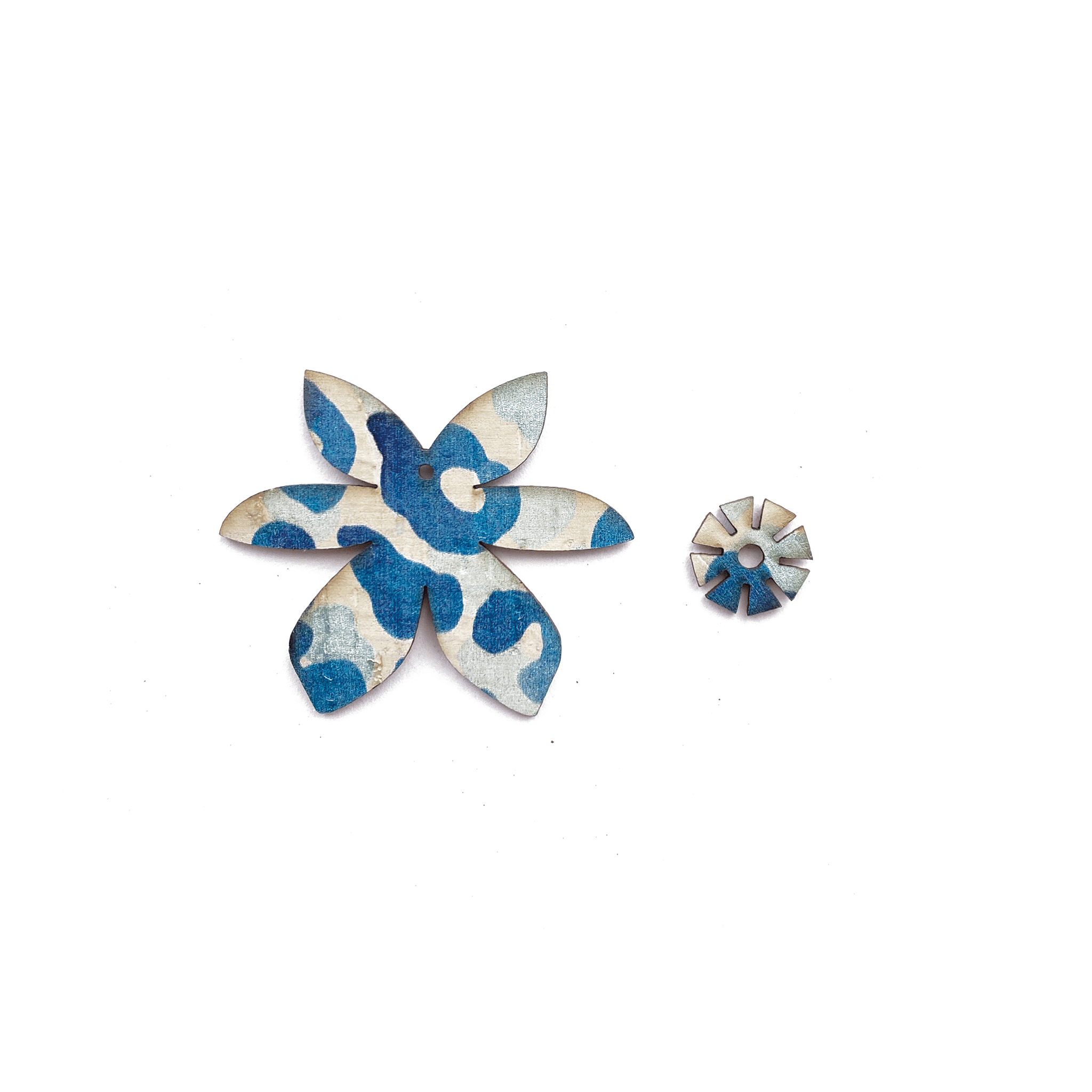 Breloques pour boucles d'oreilles colorées motif léopard, créoles asymétriques fabriquées en France interchangeables