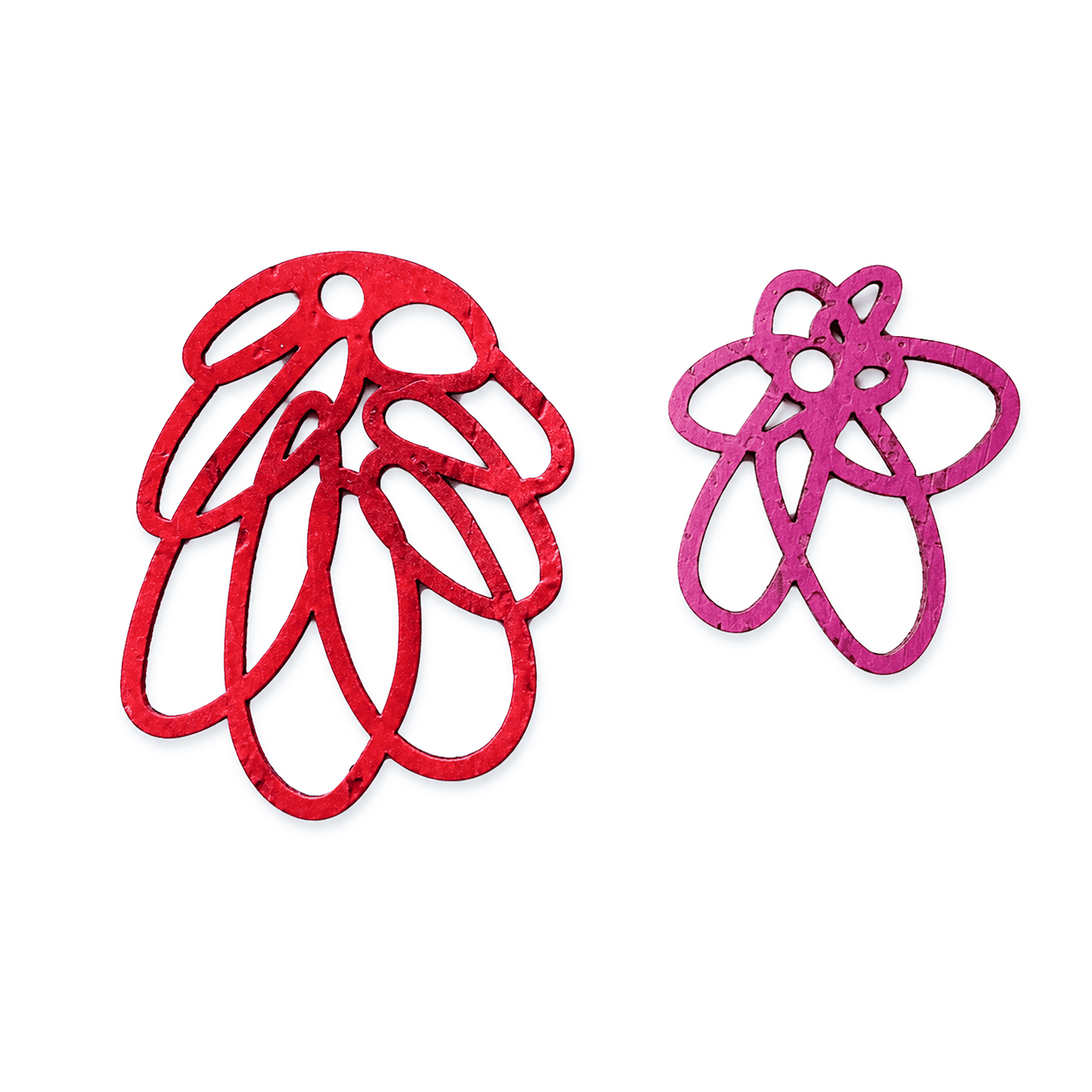 breloques pour boucles d'oreilles colorées et graphiques made in France